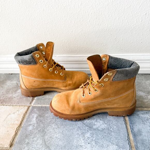 Timberland 6 Inch Premium Boots Mens 5 Leather Wheat Nubuck Waterproof main image 7